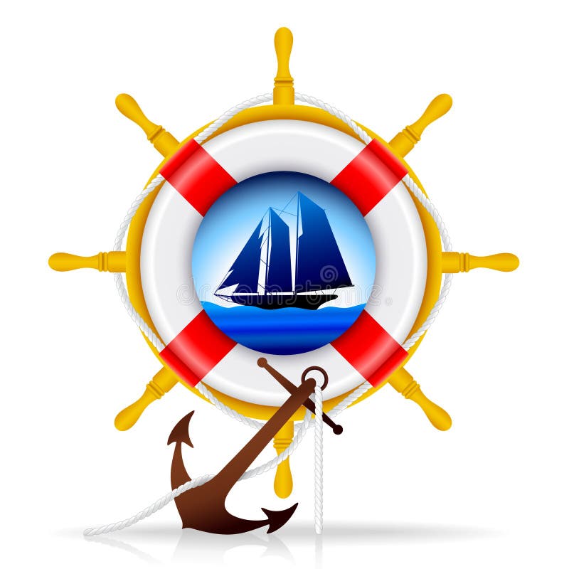 Nautical Emblems - Summer design elements - VECTOR / Eps8. Nautical Emblems - Summer design elements - VECTOR / Eps8