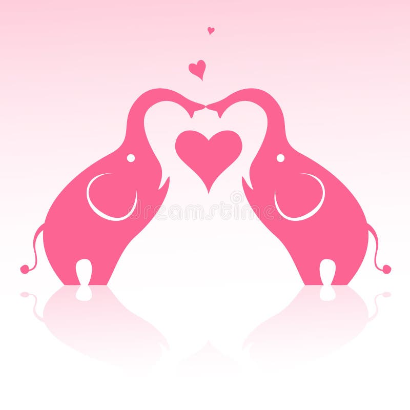 Éléphant de Valentine illustration libre de droits Éléphant de Valentine illustration libre de droits
