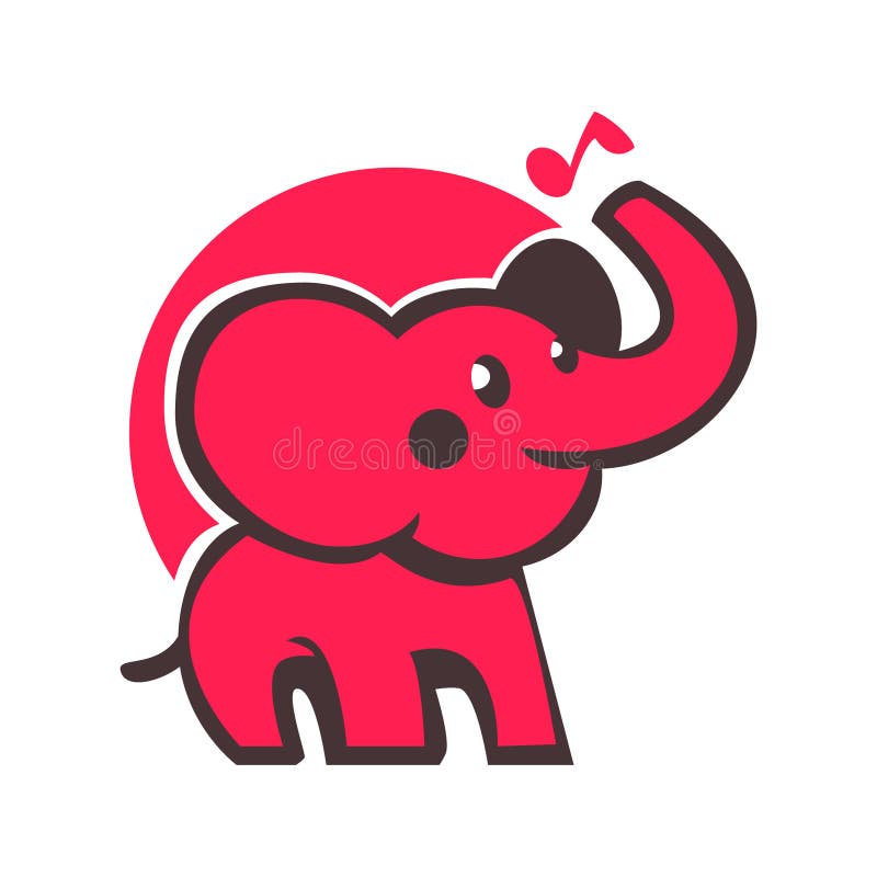 Funny Elephant on the white background. Funny Elephant on the white background