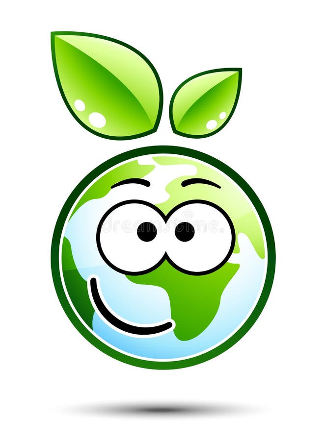 Émoticône De La Terre Verte Illustration de Vecteur Illustration du