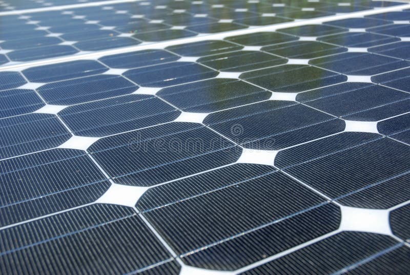 View of a panel of solar energy on detail. View of a panel of solar energy on detail