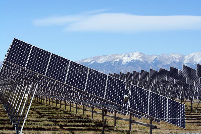 A huge array of solar panels in Southern Colorado, USA. A huge array of solar panels in Southern Colorado, USA.