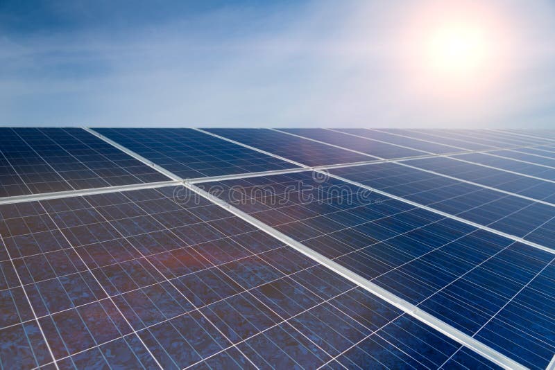 Photovoltaic system with solar panels for the production of renewable energy through solar energy. Photovoltaic system with solar panels for the production of renewable energy through solar energy