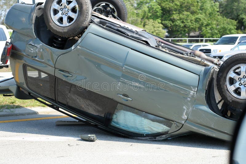 Shot of an automobile wreck. Shot of an automobile wreck