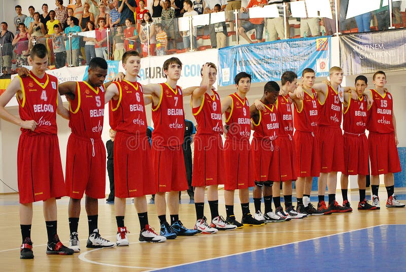 Équipe De Basket De La Belgique U16 Image stock éditorial Image du