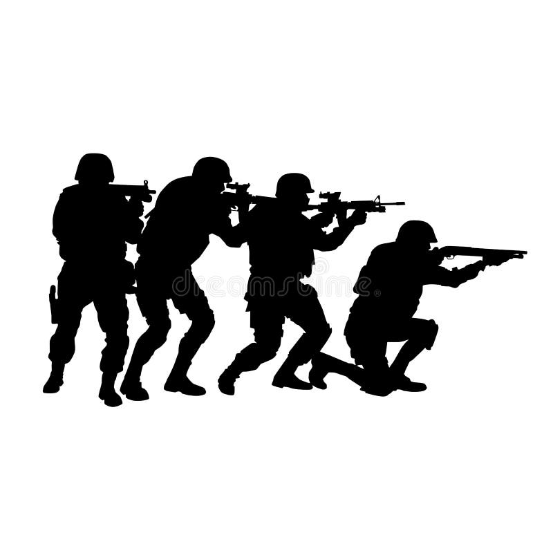 Équipe de choc en silhouette de vecteur de formation de pile illustration de vecteur Équipe de choc en silhouette de vecteur de formation de pile illustration de vecteur