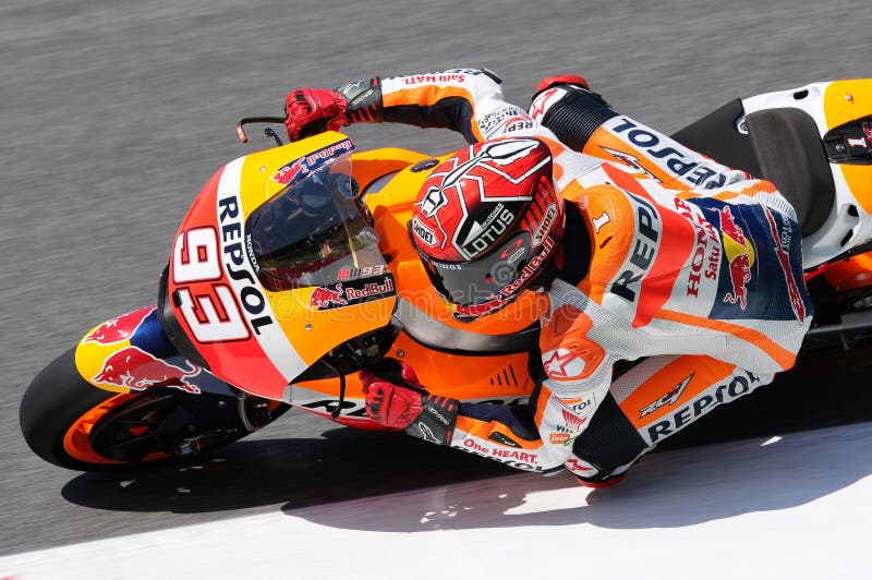 ÉQUIPE de Marc Marquez REPSOL HONDA chez Mugello 2015 image stock ÉQUIPE de Marc Marquez REPSOL HONDA chez Mugello 2015 image stock