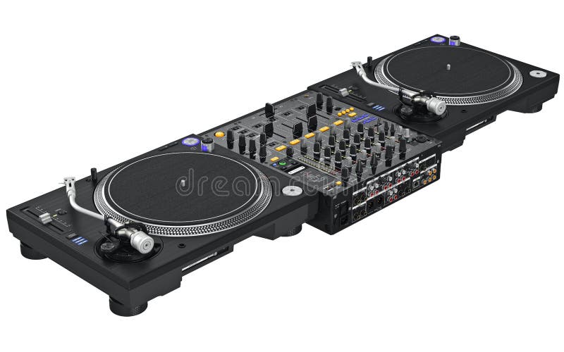 Équipement Professionnel Du DJ De Table Photo stock Image du joueur
