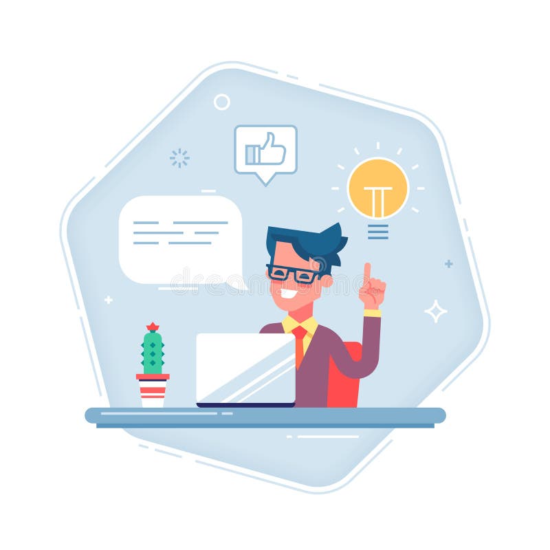 Équipez supporter son index et donner des conseils illustration stock