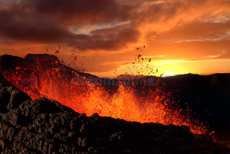 Volcano eruption in Reunion island. Volcano eruption in Reunion island