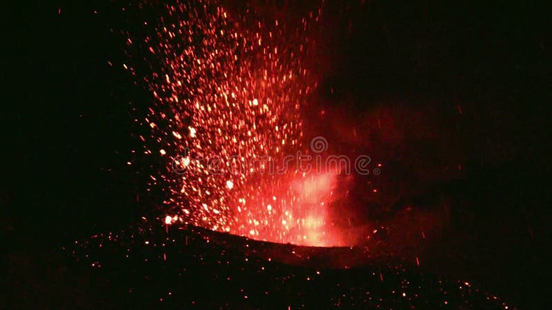 Éruption de Volcano Etna, Italie