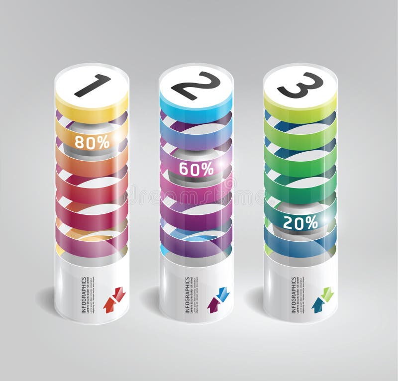 Étable cylindrique moderne de conception de calibre d'Infographic illustration libre de droits Étable cylindrique moderne de conception de calibre d'Infographic illustration libre de droits