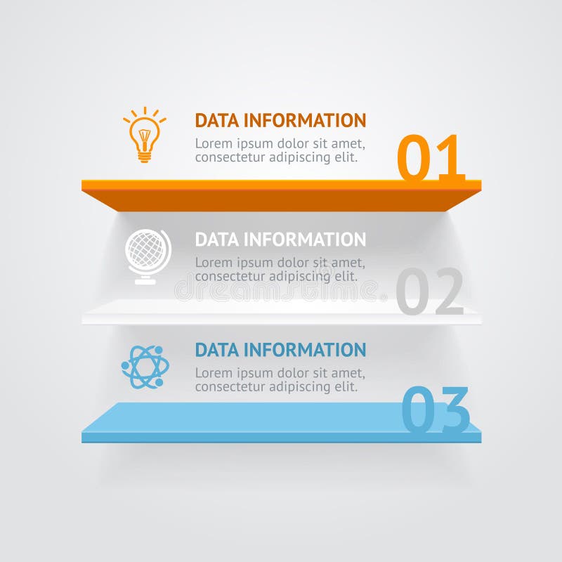 Étagères infografic de vecteur illustration stock Étagères infografic de vecteur illustration stock