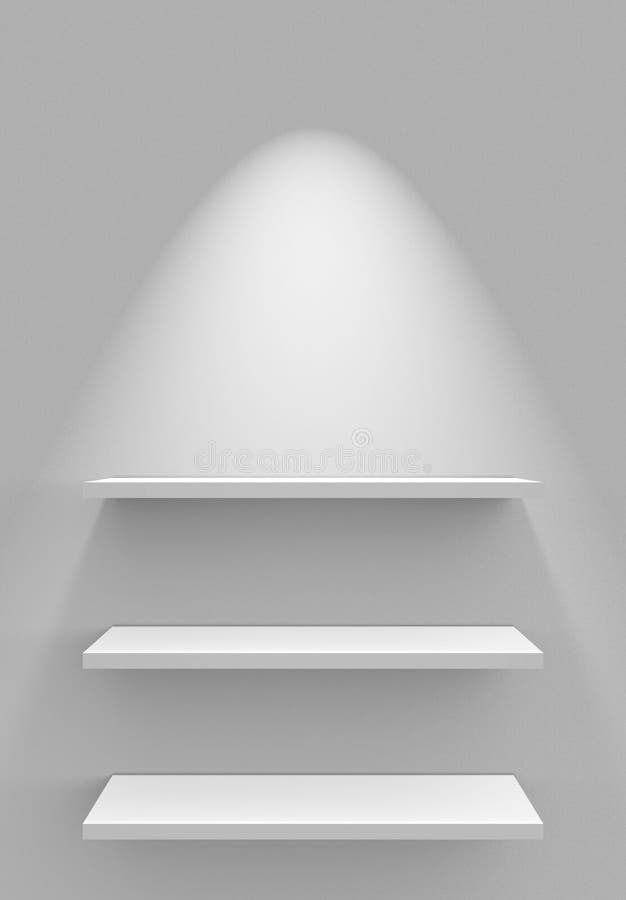Étagères sur le mur illustration libre de droits Étagères sur le mur illustration libre de droits