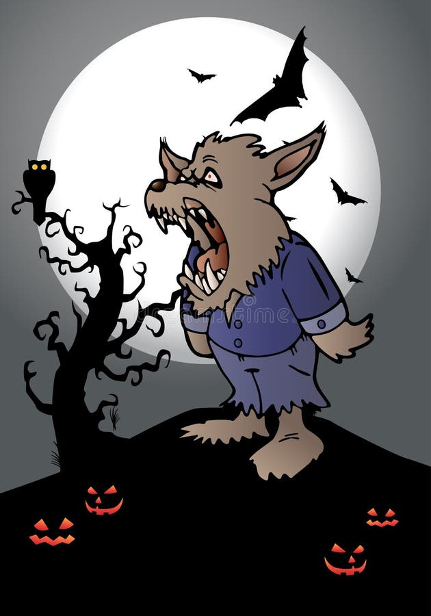 Étaient le cri perçant de loup illustration de vecteur Étaient le cri perçant de loup illustration de vecteur