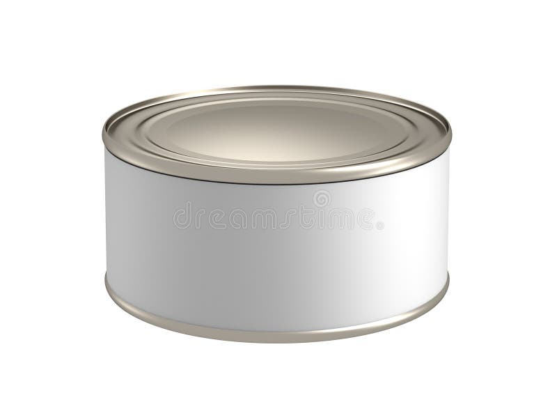 Visualization of cap tin on isolated background. Visualization of cap tin on isolated background