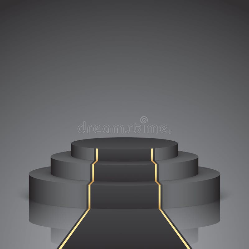Étape noire de vecteur avec le tapis illustration libre de droits Étape noire de vecteur avec le tapis illustration libre de droits