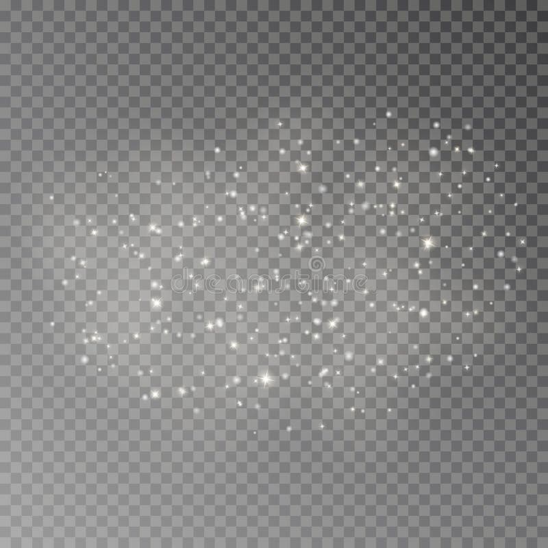 Étincelles de Noël blanc d'isolement sur le fond transparent Brillez le vecteur de la poussière d'étoile de Noël Longeron d'éclat illustration de vecteur Étincelles de Noël blanc d'isolement sur le fond transparent Brillez le vecteur de la poussière d'étoile de Noël Longeron d'éclat illustration de vecteur