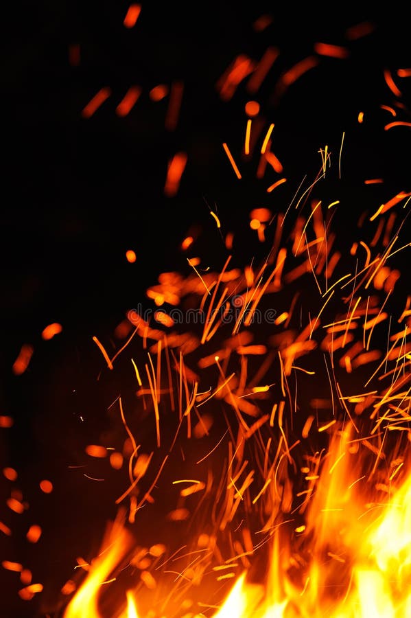 Close-up of sparks against black bakground. Close-up of sparks against black bakground.