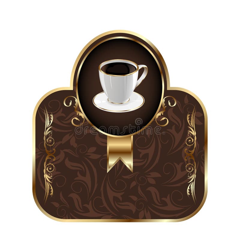 Étiquette de cru pour le café d'emballage illustration de vecteur Étiquette de cru pour le café d'emballage illustration de vecteur