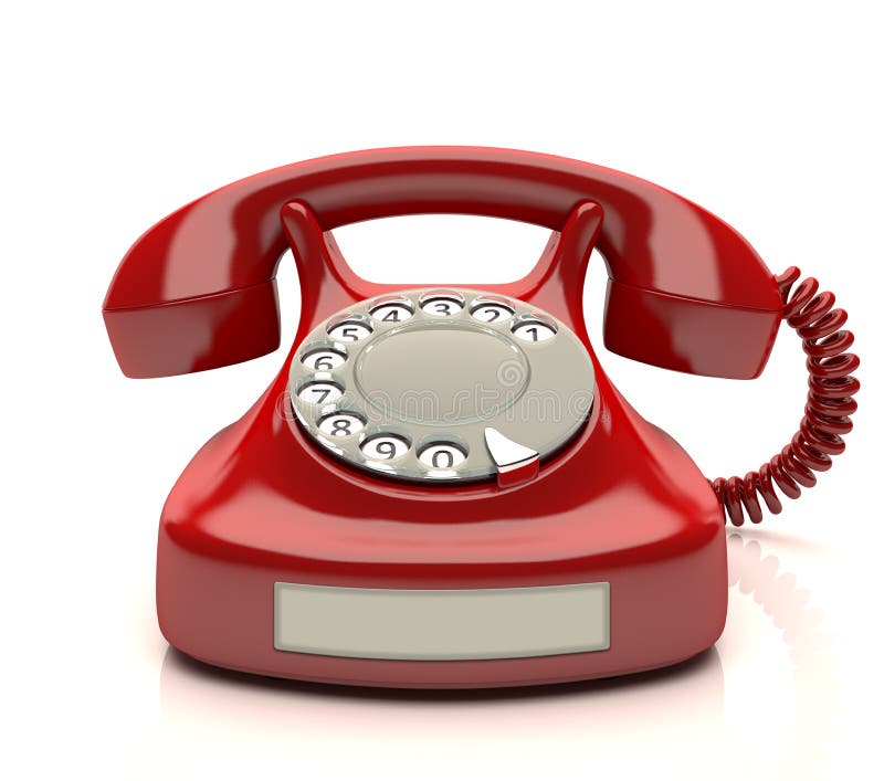 Étiquette rouge de téléphone illustration de vecteur Étiquette rouge de téléphone illustration de vecteur