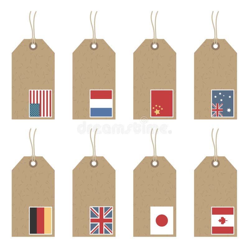 Étiquettes avec des indicateurs illustration stock Étiquettes avec des indicateurs illustration stock