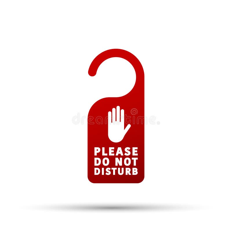 Étiquettes de cintre de porte d'hôtel, messages - svp ne touchez pas au signe illustration stock Étiquettes de cintre de porte d'hôtel, messages - svp ne touchez pas au signe illustration stock