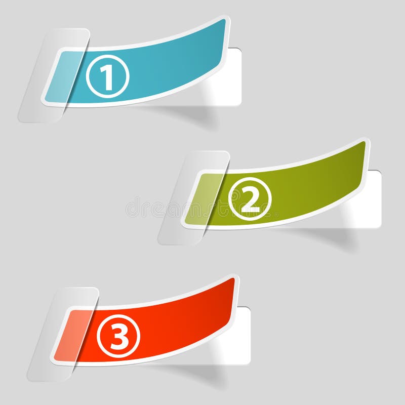 Étiquettes de collant d'options illustration libre de droits Étiquettes de collant d'options illustration libre de droits