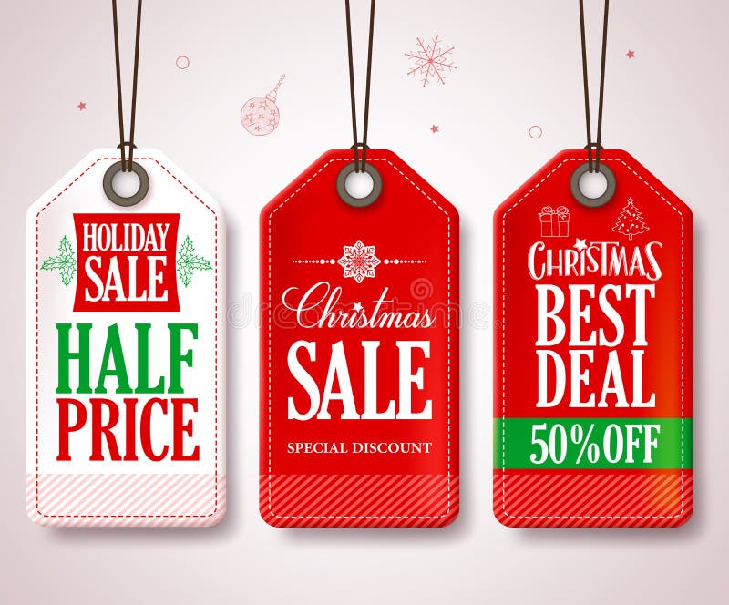 Étiquettes de vente de Noël réglées pour des promotions de magasin de saison de Noël illustration de vecteur Étiquettes de vente de Noël réglées pour des promotions de magasin de saison de Noël illustration de vecteur