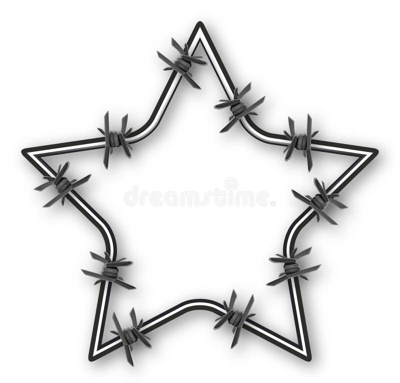 Étoile avec le barbelé illustration stock Étoile avec le barbelé illustration stock