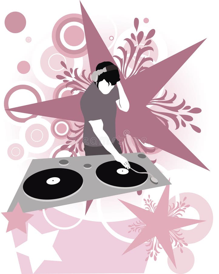 Étoile superbe du DJ illustration de vecteur Étoile superbe du DJ illustration de vecteur