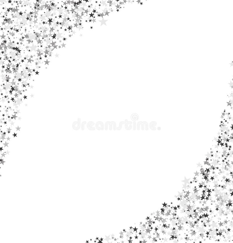 Étoiles d'argent dans les coins sur le fond blanc abrégez le fond Modèle de scintillement pour la bannière, élément de conception illustration stock Étoiles d'argent dans les coins sur le fond blanc abrégez le fond Modèle de scintillement pour la bannière, élément de conception illustration stock