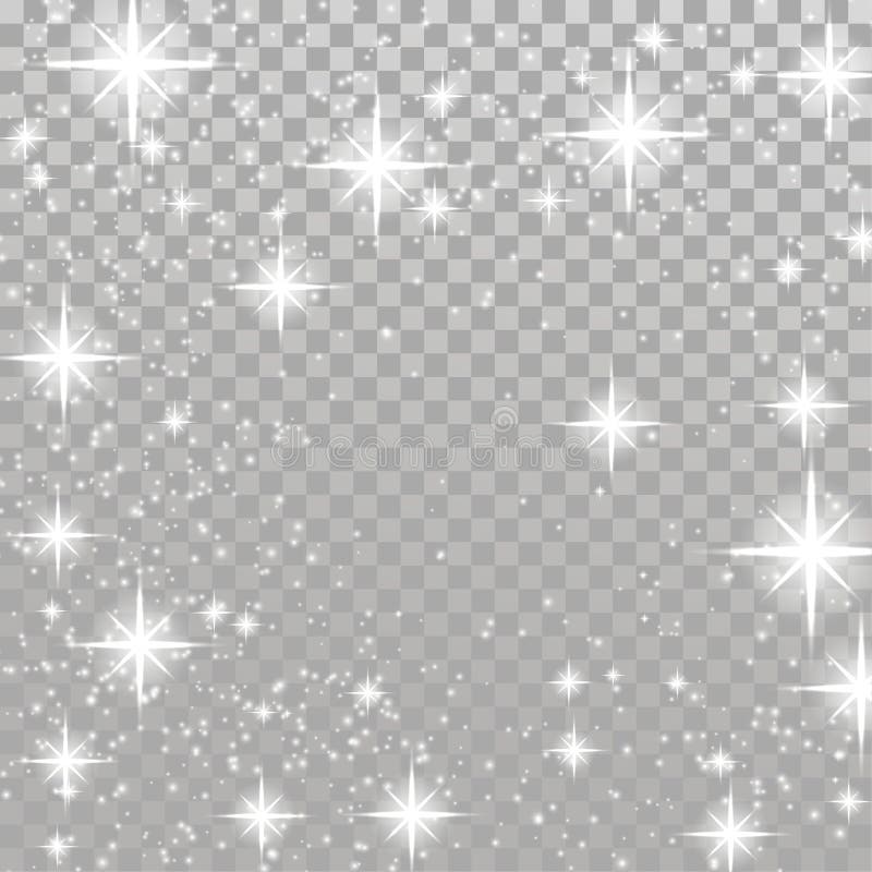 Étoiles de clignotement de blanc lumineux au-dessus de backgrou à carreaux gris-clair illustration libre de droits Étoiles de clignotement de blanc lumineux au-dessus de backgrou à carreaux gris-clair illustration libre de droits