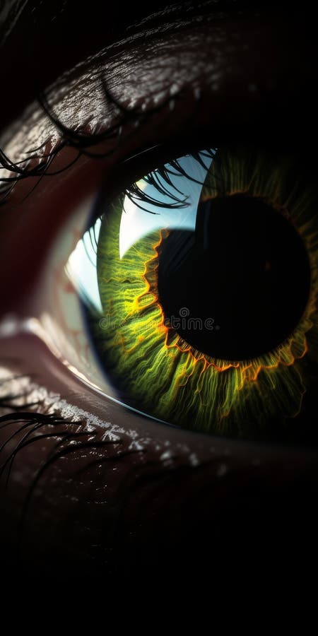 étonnant closeup de l'oeil d'elfe sur fond noir en uhd 8k images libres de droits