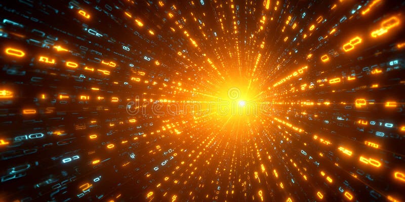 Étonnante explosion de lumière dorée Résumé Contexte Texture illustration stock