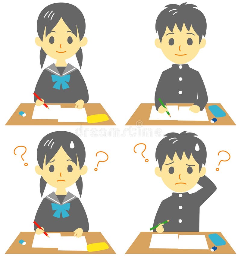 Étudiant dans la classe illustration stock Étudiant dans la classe illustration stock