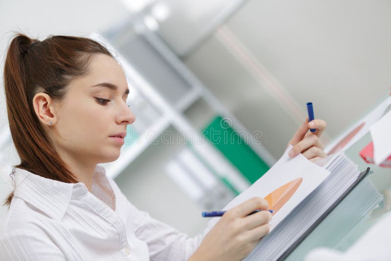 Étudiant féminin attirant de lycée de portrait photo stock Étudiant féminin attirant de lycée de portrait photo stock