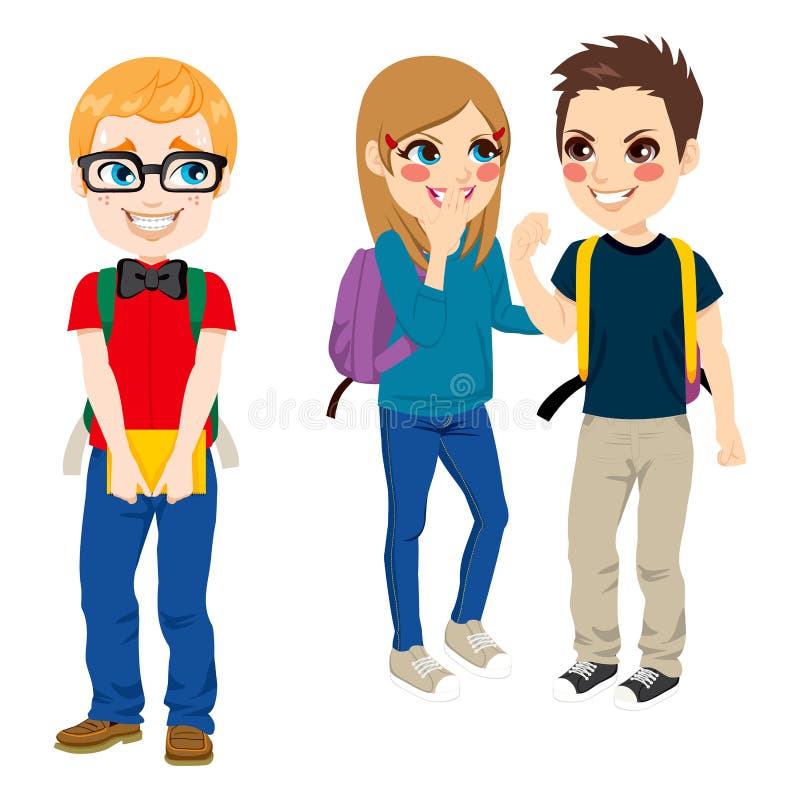 Étudiant Suffering Bullying de ballot illustration stock Étudiant Suffering Bullying de ballot illustration stock