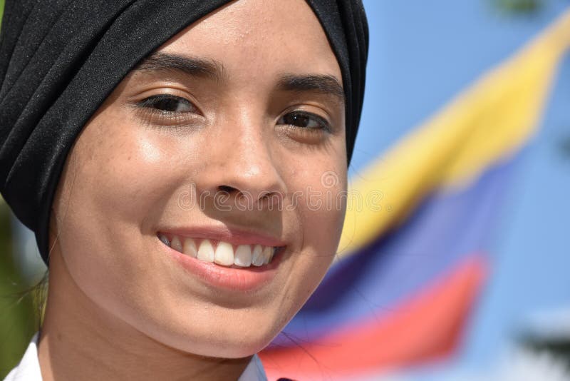 Étudiante de minorité d'échange Smiling photographie stock libre de droits