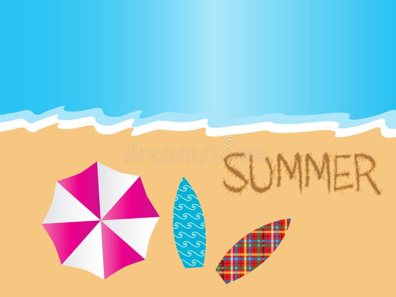 Été à la plage illustration stock Été à la plage illustration stock