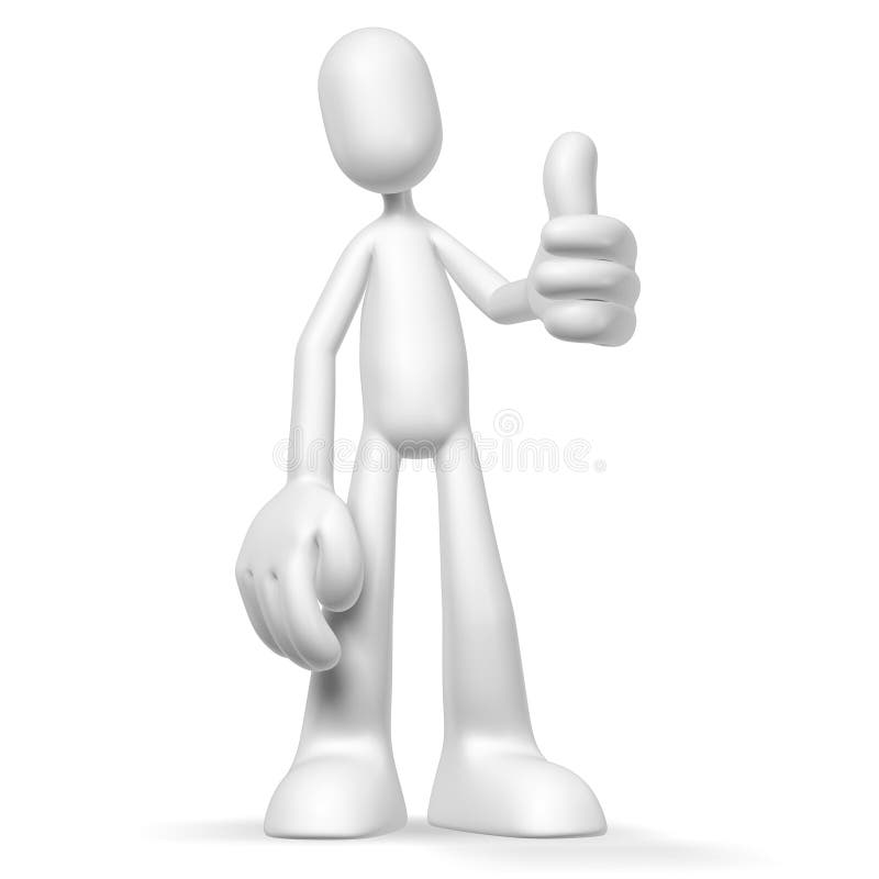 éxito de personaje 3D ilustración del vector