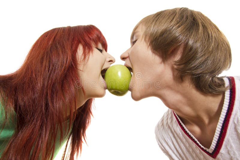Één appel stock afbeelding Één appel stock afbeelding