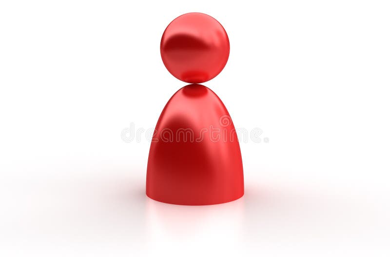 Één persoons 3d pictogram vector illustratie Één persoons 3d pictogram vector illustratie