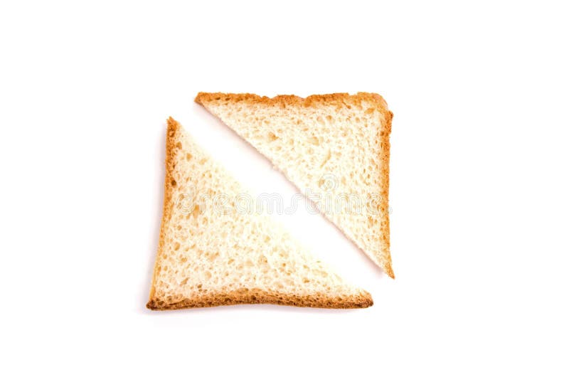 Één sneed toostbrood op een witte achtergrond royalty-vrije stock afbeeldingen Één sneed toostbrood op een witte achtergrond royalty-vrije stock afbeeldingen