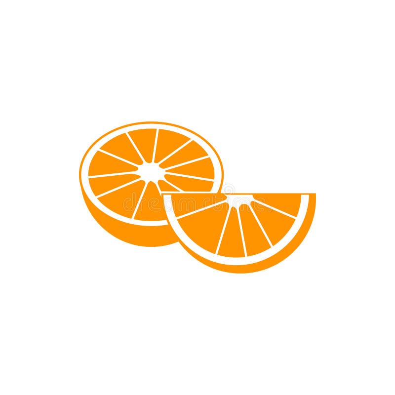 Ícone alaranjado do fruto, estilo simples ilustração stock Ícone alaranjado do fruto, estilo simples ilustração stock