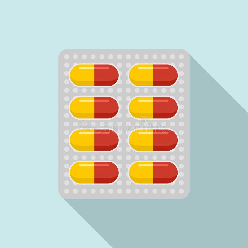 Ícone antibiótico do bloco da dose, estilo liso ilustração do vetor Ícone antibiótico do bloco da dose, estilo liso ilustração do vetor