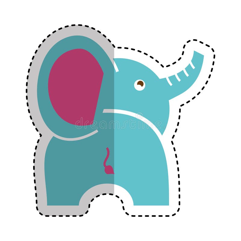 Ícone bonito do elefante do bebê ilustração royalty free Ícone bonito do elefante do bebê ilustração royalty free