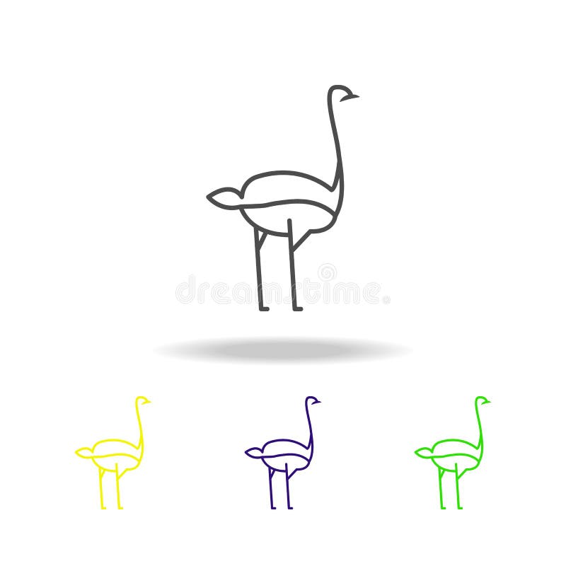ícone colorido da avestruz O elemento do safari pode ser usado para a Web, logotipo, app móvel, UI, UX ilustração stock ícone colorido da avestruz O elemento do safari pode ser usado para a Web, logotipo, app móvel, UI, UX ilustração stock