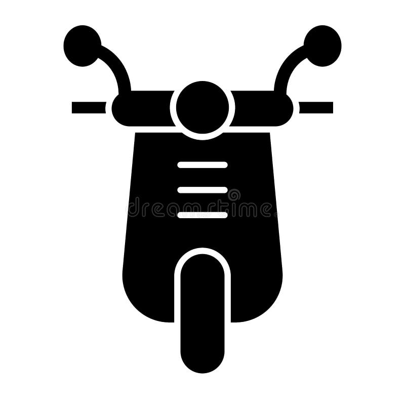 Ícone contínuo do 'trotinette' Ilustração da bicicleta motorizada isolada no branco Projeto do estilo do glyph do velomotor, ilustração do vetor Ícone contínuo do 'trotinette' Ilustração da bicicleta motorizada isolada no branco Projeto do estilo do glyph do velomotor, ilustração do vetor