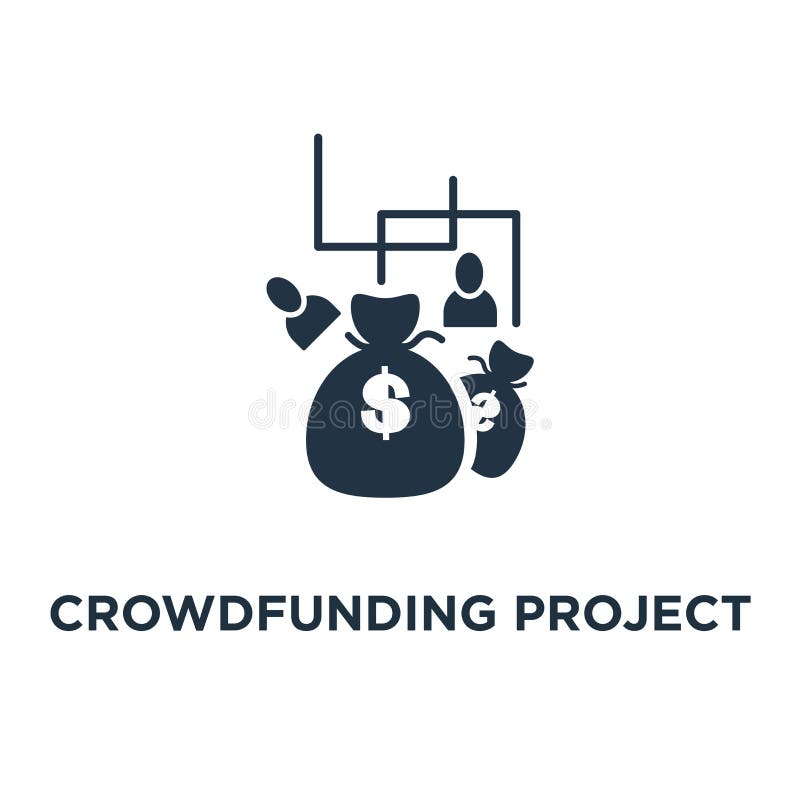 ícone crowdfunding do projeto projeto fundraising do símbolo do conceito da campanha, doação do dinheiro, fundo da caridade, saco ilustração stock ícone crowdfunding do projeto projeto fundraising do símbolo do conceito da campanha, doação do dinheiro, fundo da caridade, saco ilustração stock